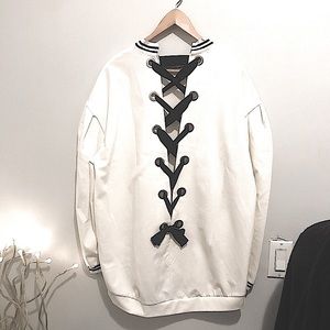 ZARA Trafaluc Puffy Statement Sleeve Top sweatshirt sweater